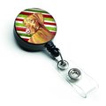 Teachers Aid Vizsla Candy Cane Holiday Christmas Retractable Badge Reel TE627122